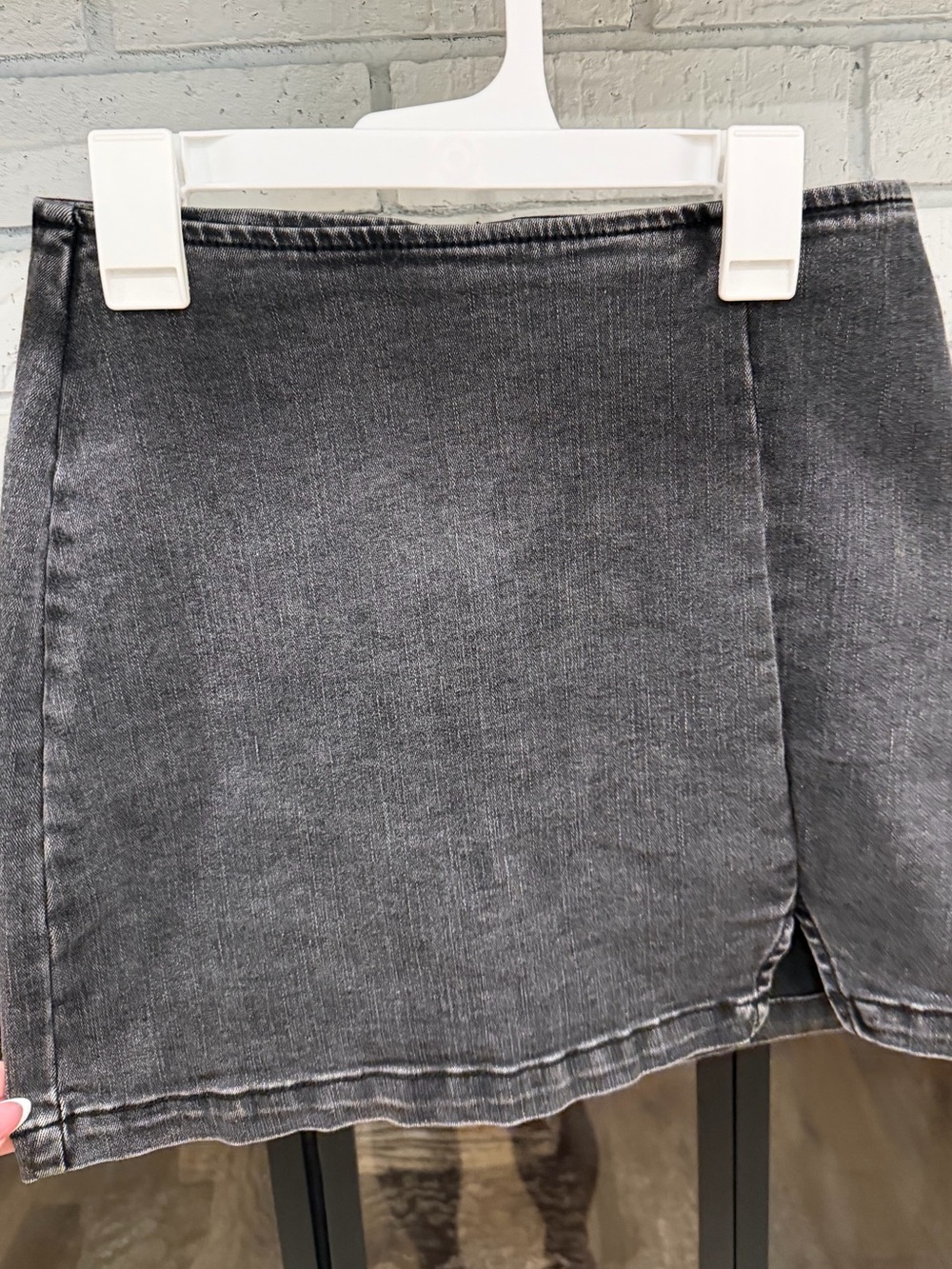 Wild Fable Women's Dark Gray High-Rise Jean Skirt